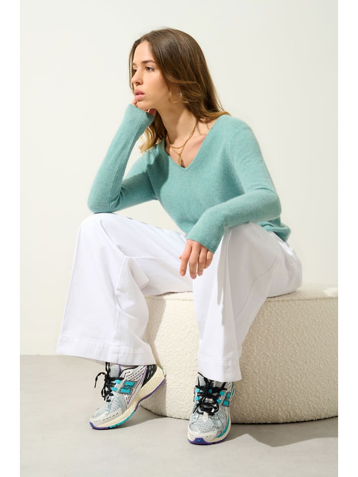 

AUTHENTIC CASHMERE Кашемировый свитер "Galise" бирюзового цвета