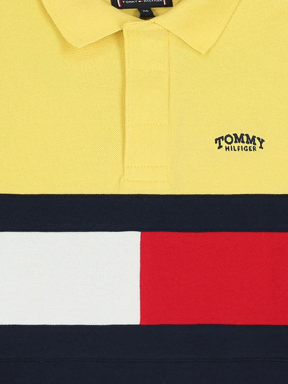 Поло с цветовыми блоками Tommy Hilfiger Junior, синий — фото 3