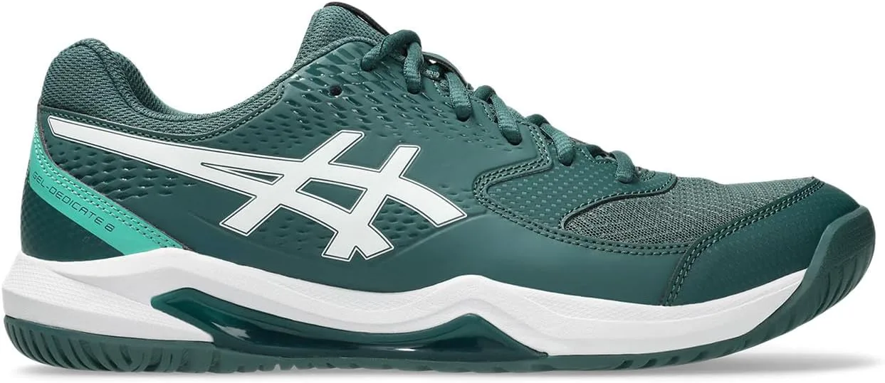 Мужские теннисные кроссовки ASICS Dedicate 8 Clay бирюзово-белые, белый — фото 3