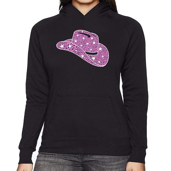 

Толстовка с капюшоном Cowgirl hat для женщин La Pop Art, Black