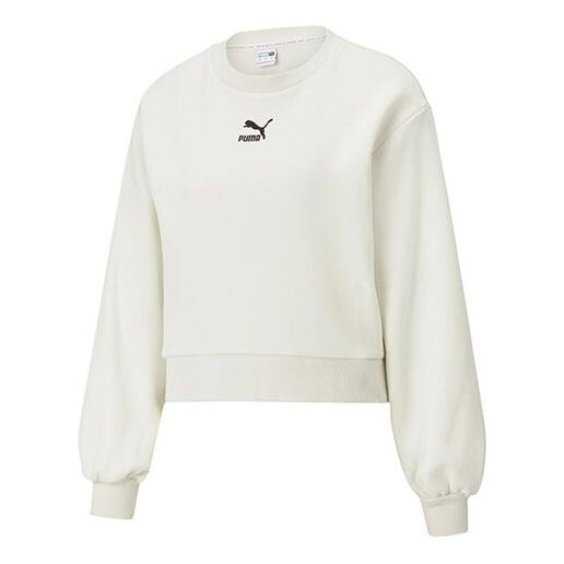 

Свитер classics balloon sleeve crew neck sweater 'white' Puma, белый