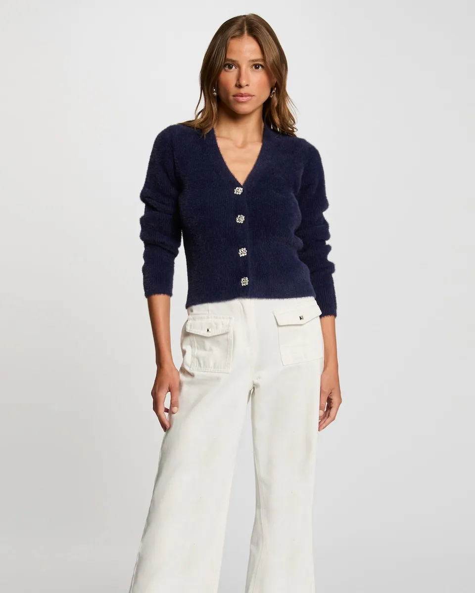 

Женский кардиган с длинным рукавом Morgan, темно-синий