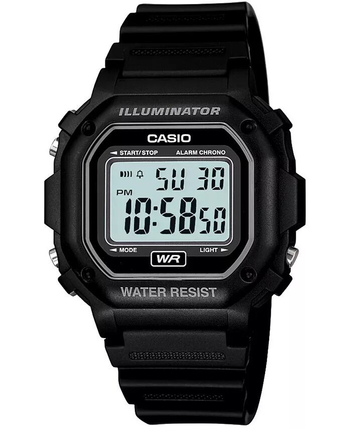 

Мужские цифровые часы с черным полимерным ремешком, 42,4 мм Casio