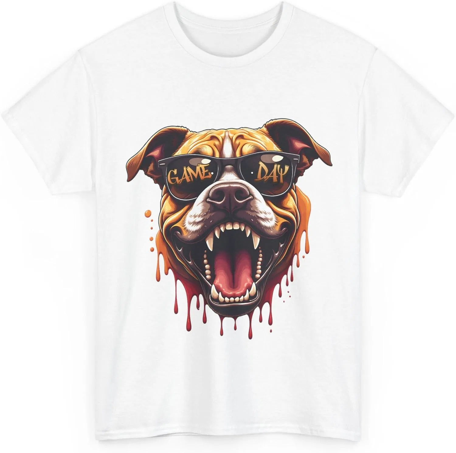 Футболка Game Day Funny Dog с принтом для футбола, баскетбола, бейсбола и футбола, для женщин, мужчин и детей GENERIC, белый
