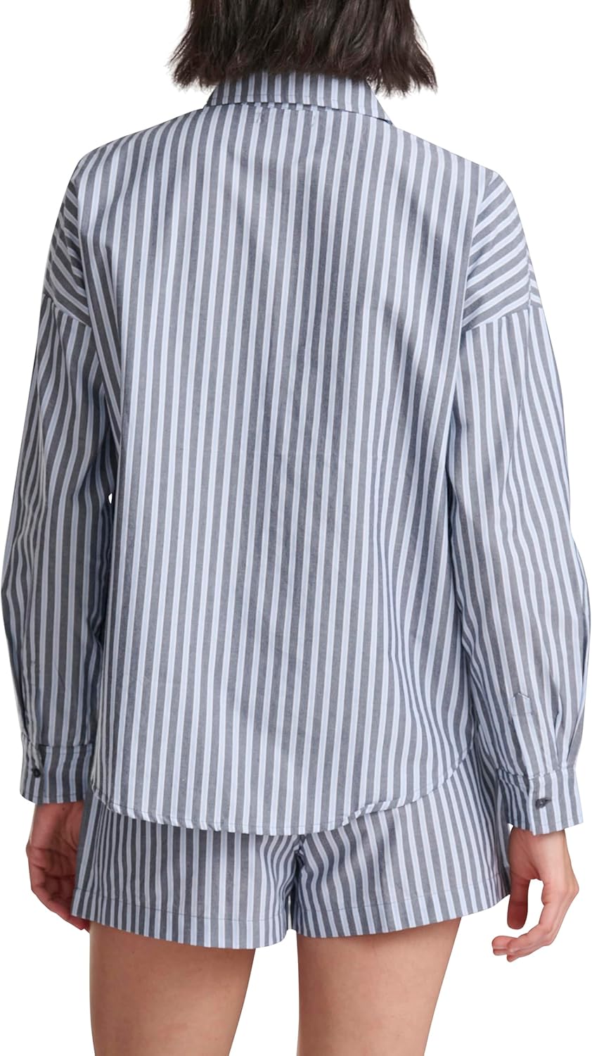 Женская блузка-слип Tommy Hilfiger Boyfriend Fit, Sky Captain Stripe — фото 4