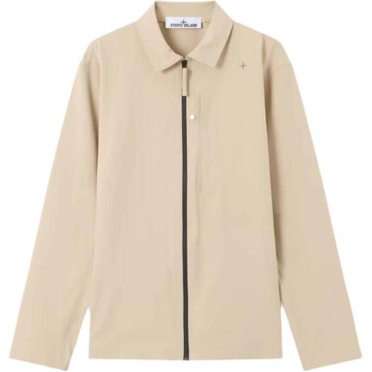

Стиллайна зип-ап рубашка-джемпер STONE ISLAND, бежевый