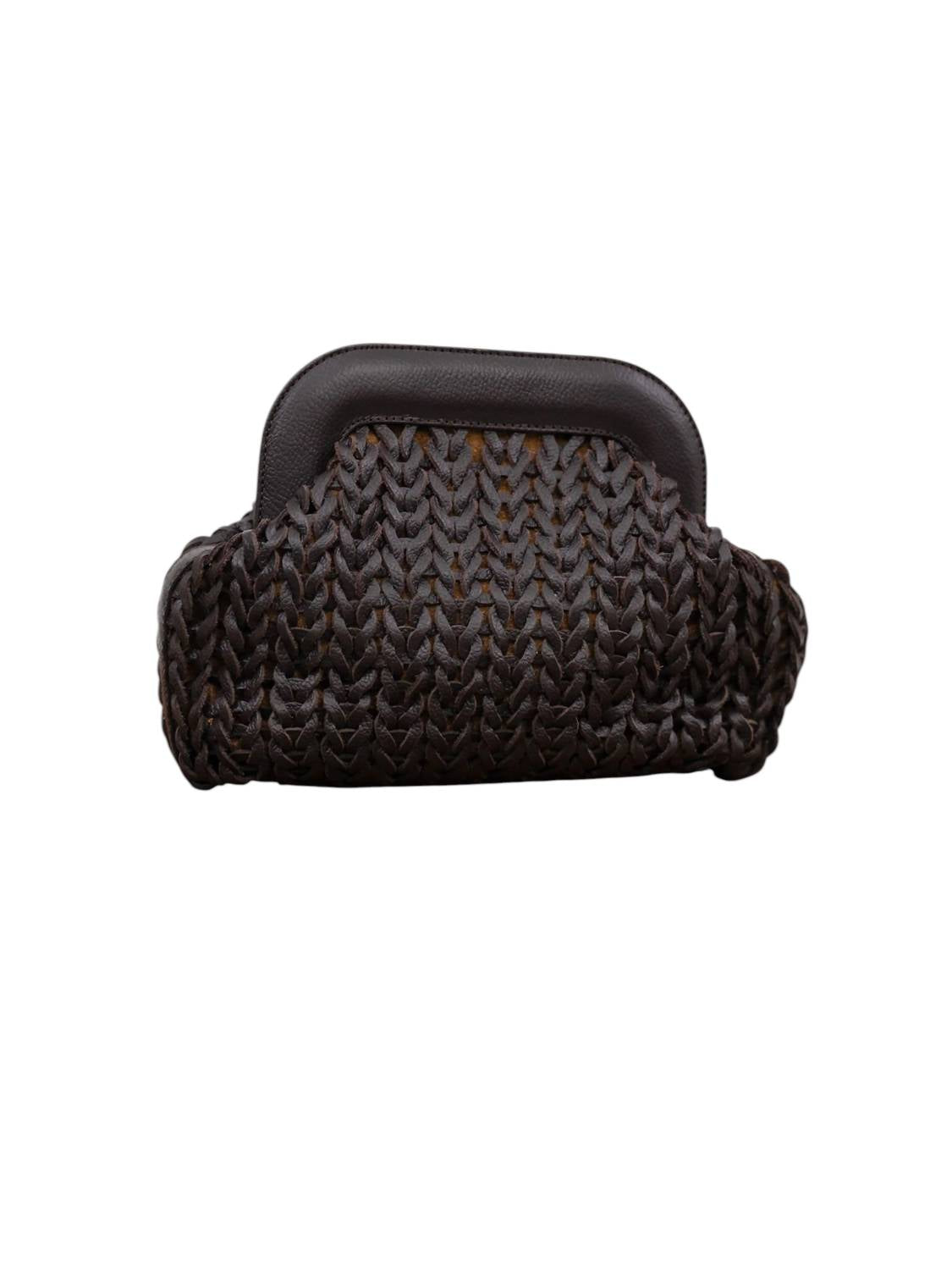 

Женская мини-клатч Helena в шоколадном цвете NONCHALANTLABEL