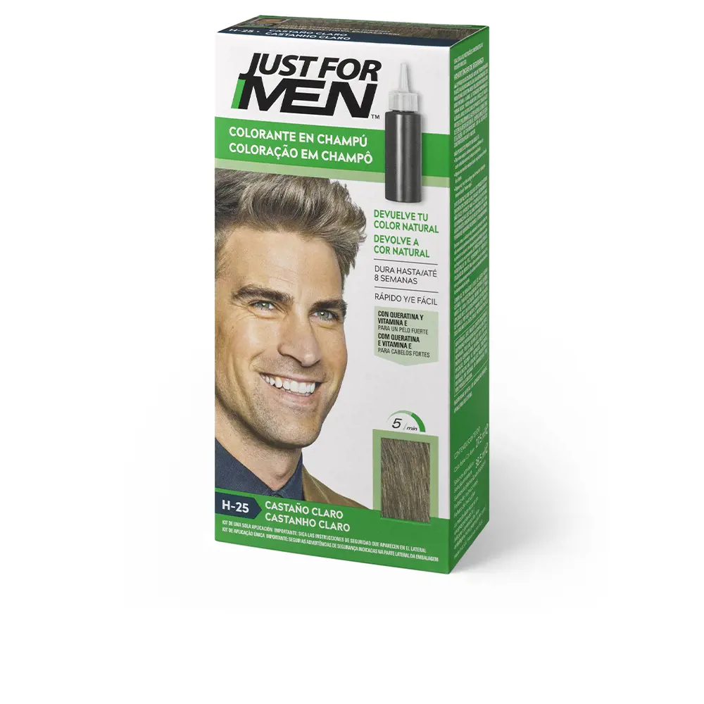 

Краска для волос Colorante en champú Just For Men, цвет castaño claro, 30 мл.