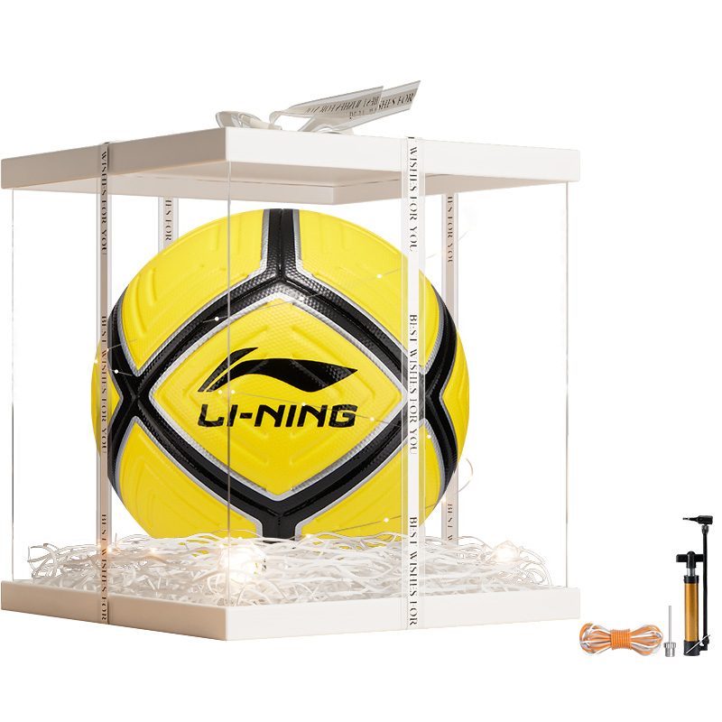 

LINING Размер 5 футбольный мяч TPU бесшовный термосклеивание Unisex желтый черный