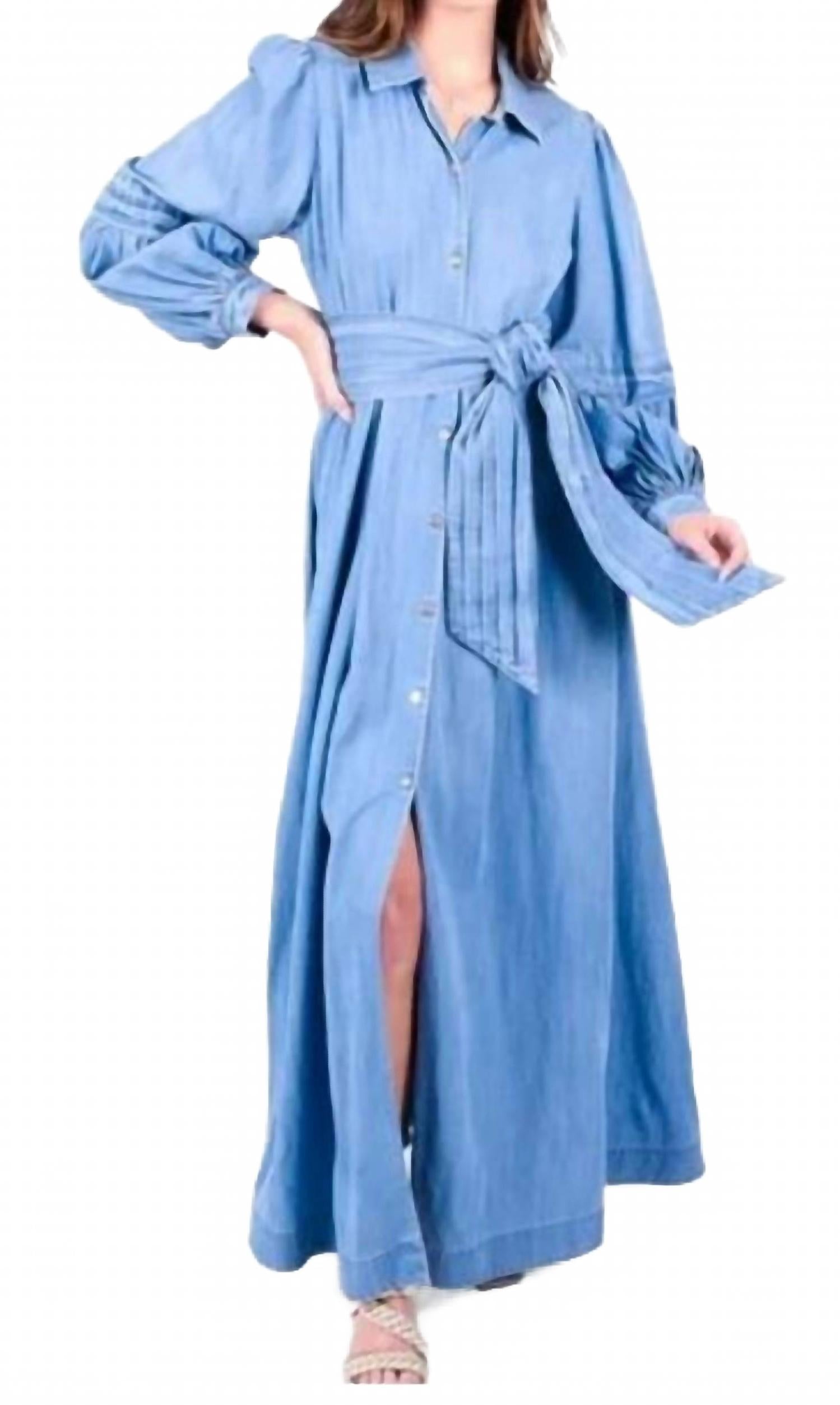 

Оксфордское макси-платье из денима Emily McCarthy, Denim