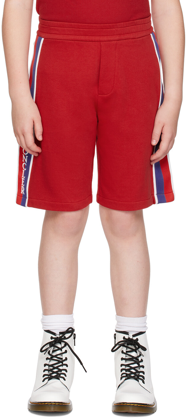 

Moncler Enfant Kids Красные полосатые шорты, Красный, Moncler Enfant Kids Красные полосатые шорты