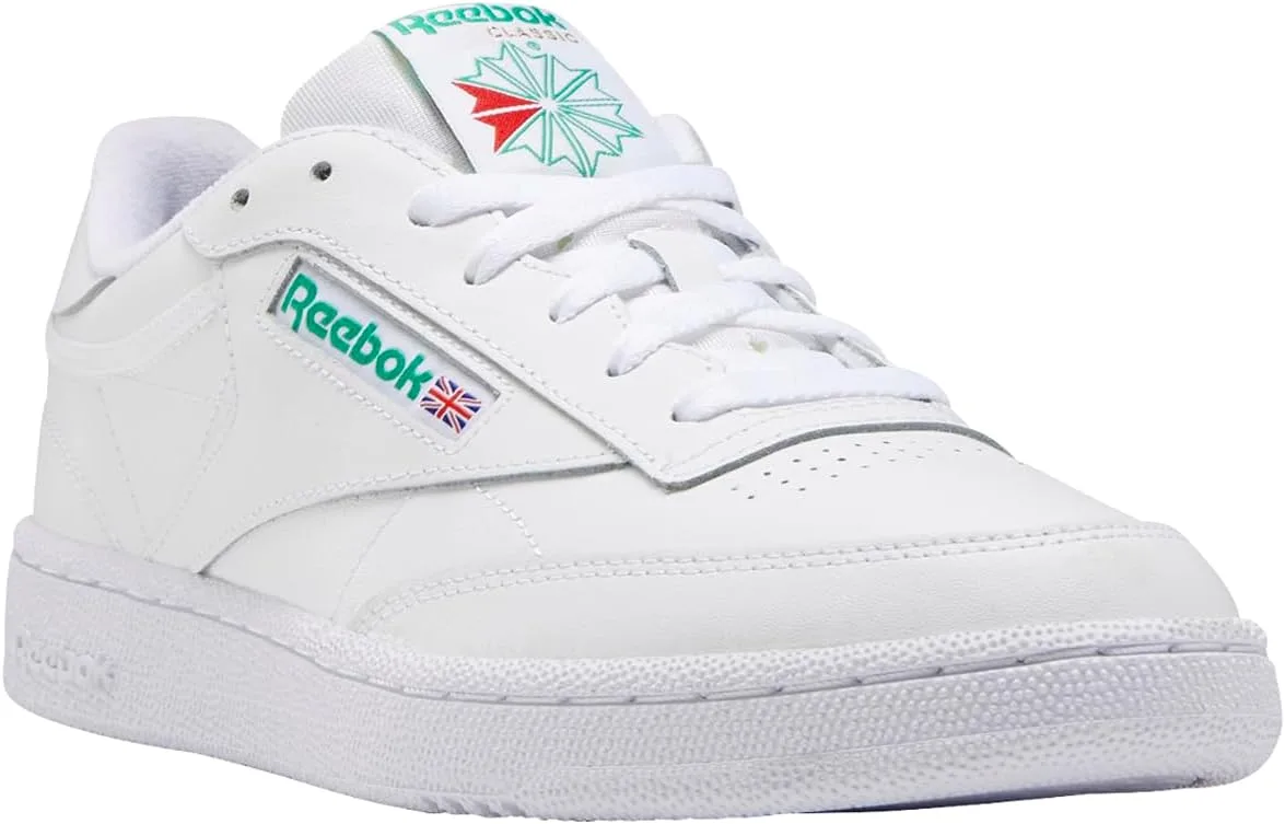 Мужские кроссовки Reebok Club C 85, белый/зеленый — фото 2