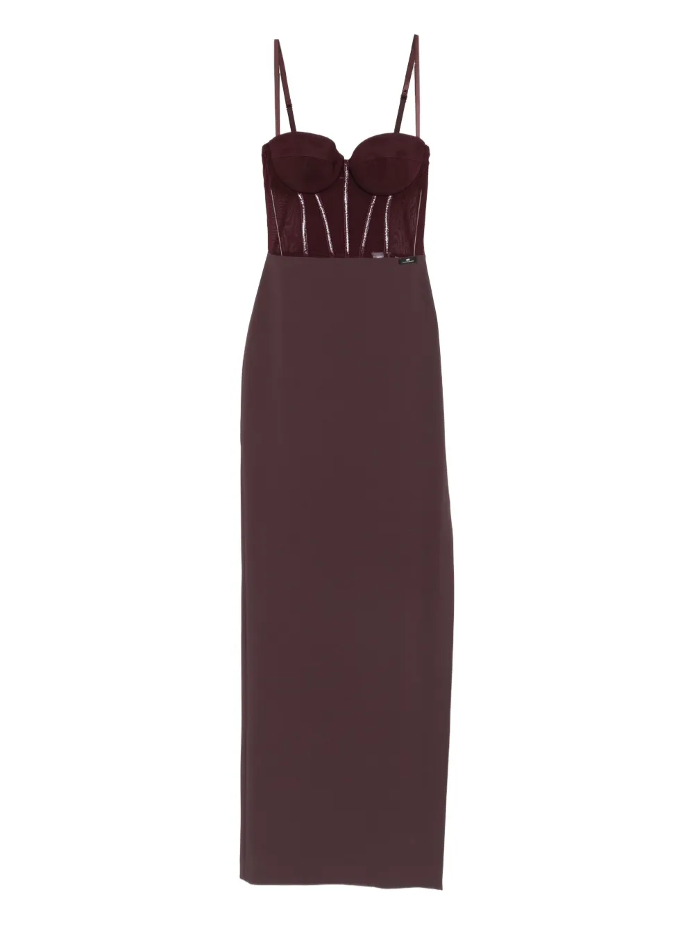 

Платье макси с корсетом Elisabetta Franchi, красный