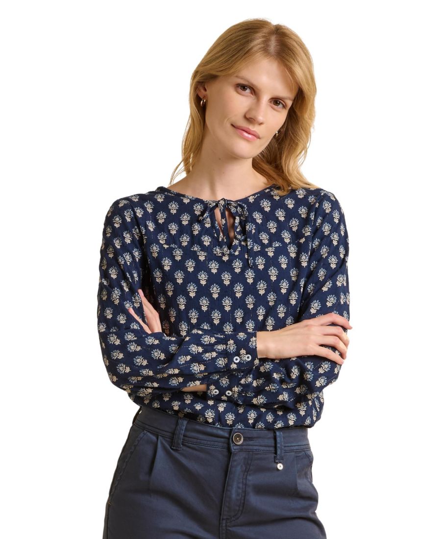 

Женская блузка "Джульетта" с длинными рукавами и завязками на шее Brakeburn, Navy