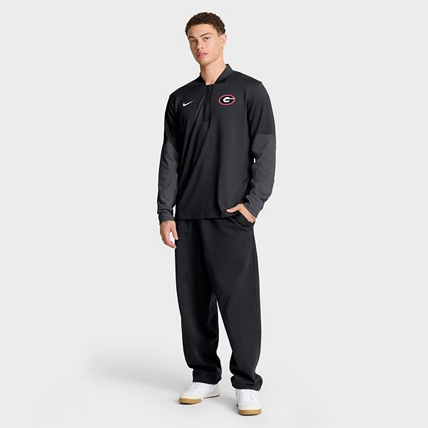 Мужская черная толстовка Georgia Bulldogs One Goal с полумолнией Nike — фото 4