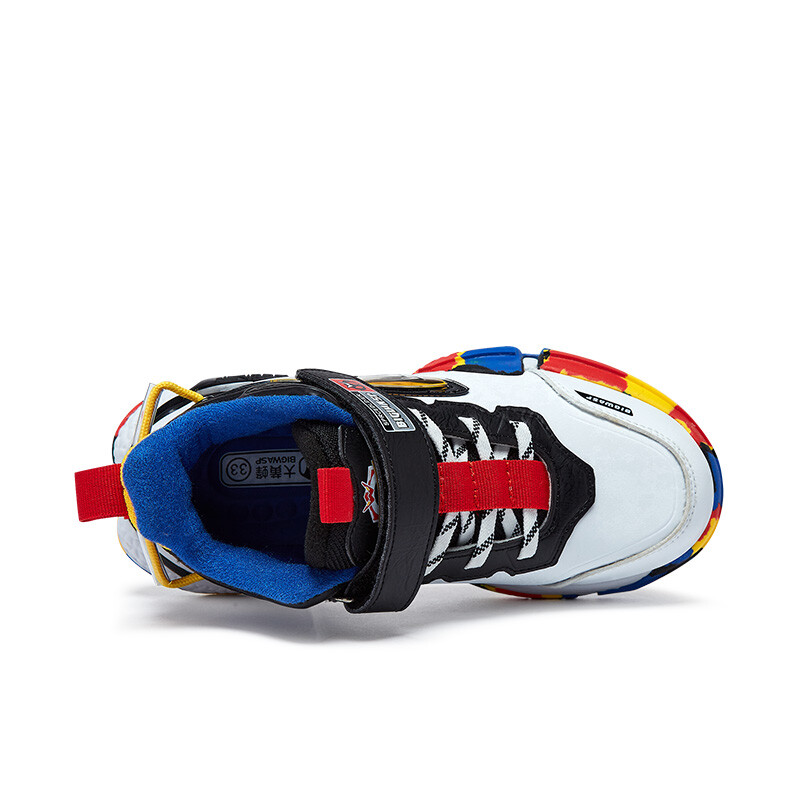 Детские баскетбольные кроссовки Kids Low-top White/Red Big Wasp, белый/красный — фото 4