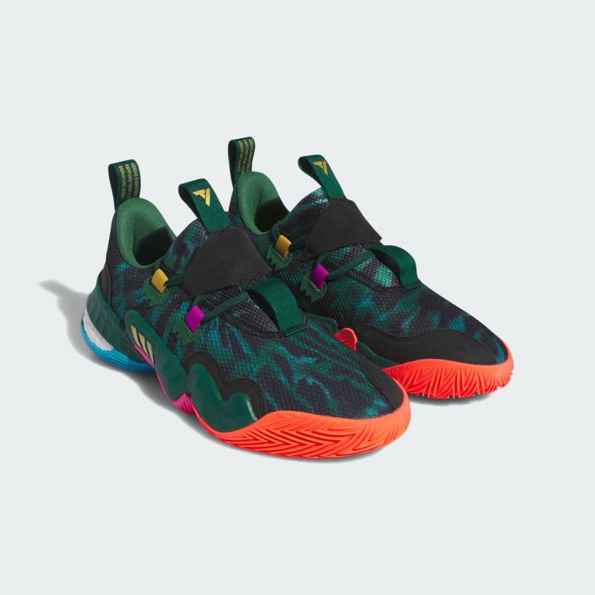 Кроссовки adidas Trae Young 1 для мужчин, зеленый/золотой — фото 4