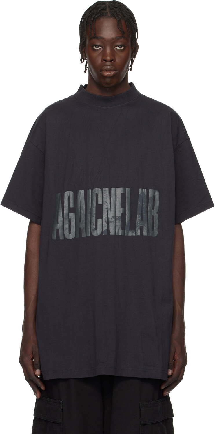 

Черная футболка оверсайз «Agaicnelab» Balenciaga