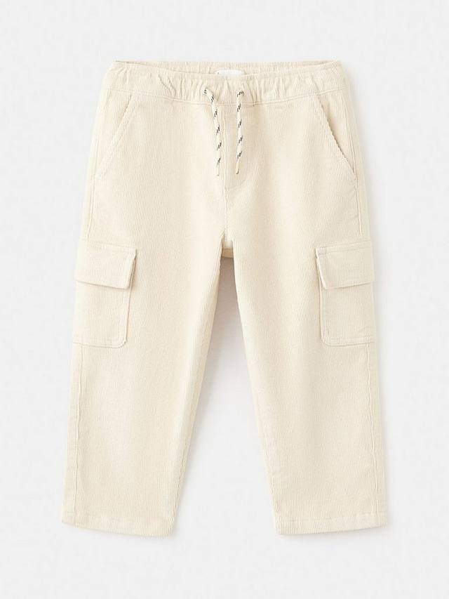 

Детские брюки Puigmal на шнурке из вельвета Mango, Natural White