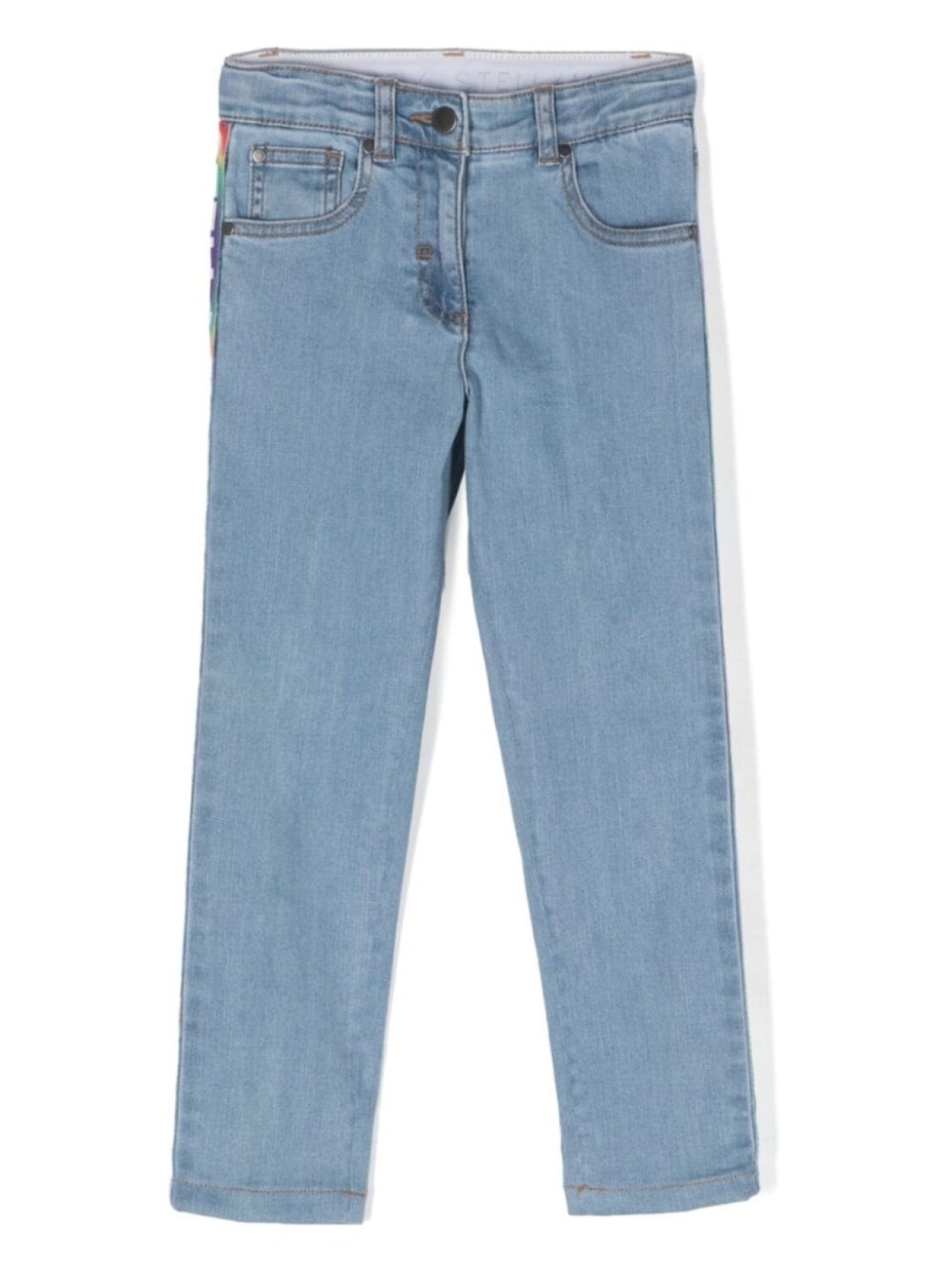 

Stella McCartney Kids прямые джинсы с логотипом, синий