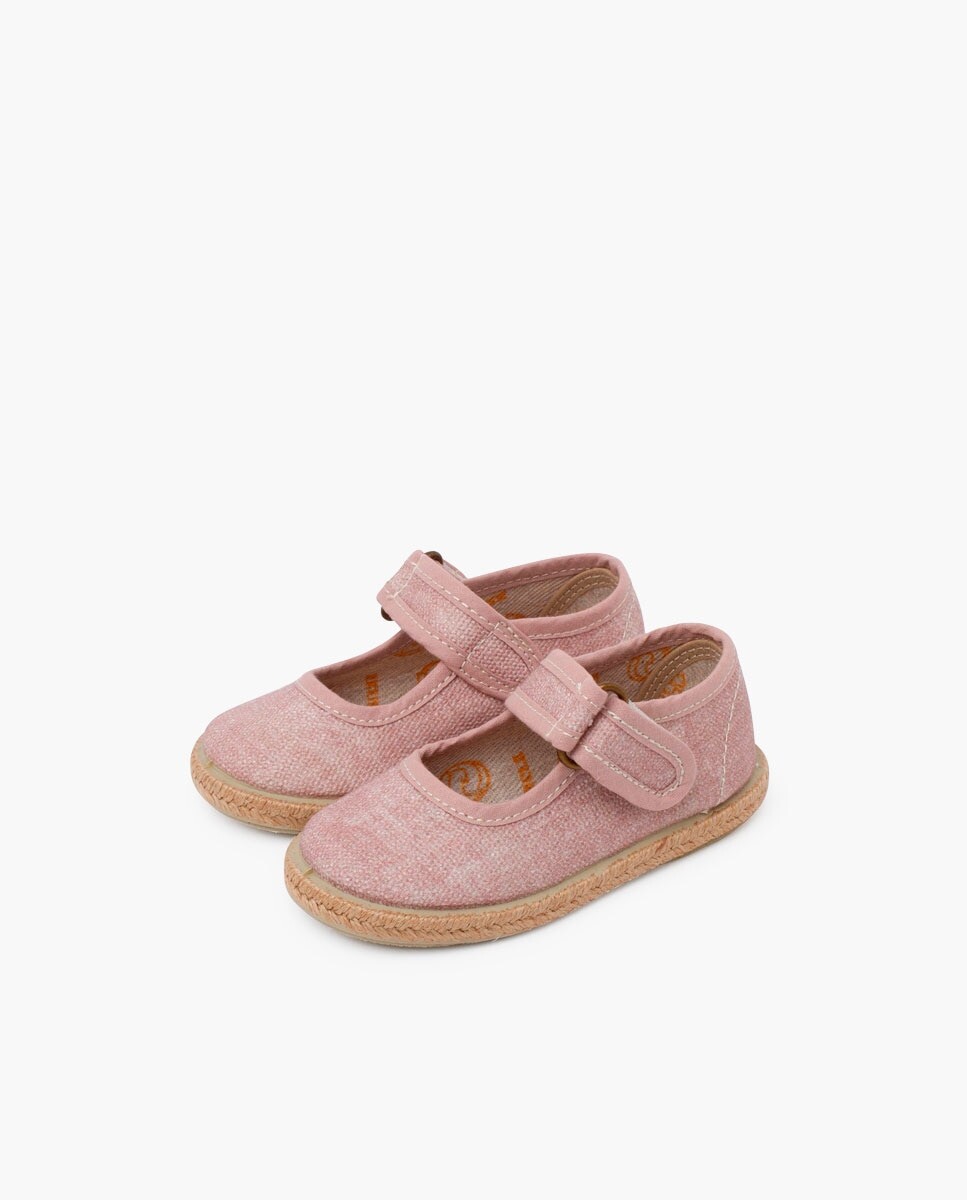 Балетки Pisamonas Mary Janes, из органического хлопка, розовый — фото 3