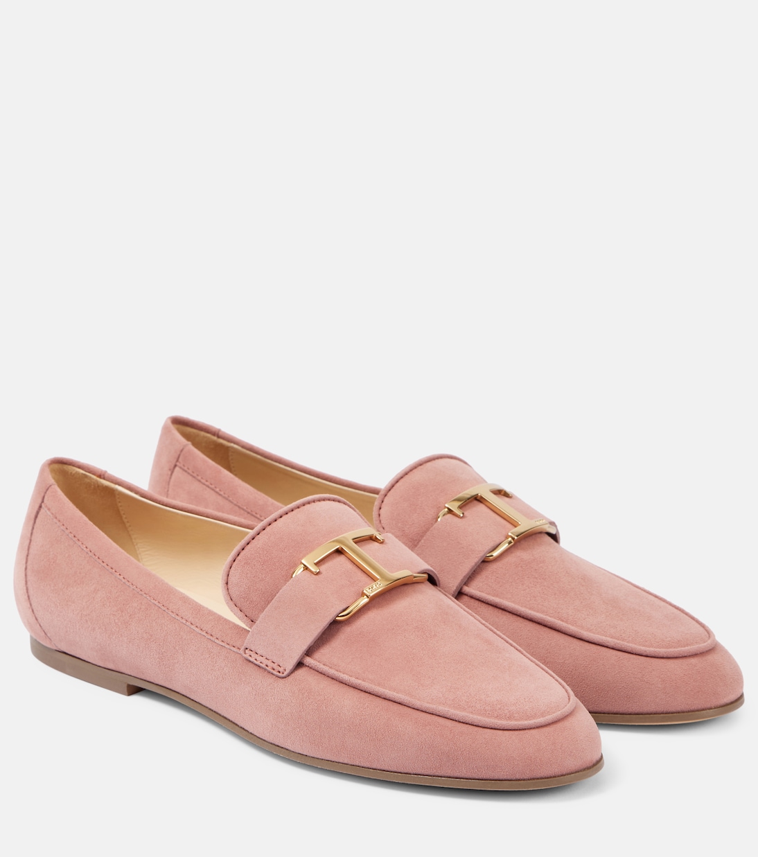Замшевые лоферы T-класса Tod's, Glicine