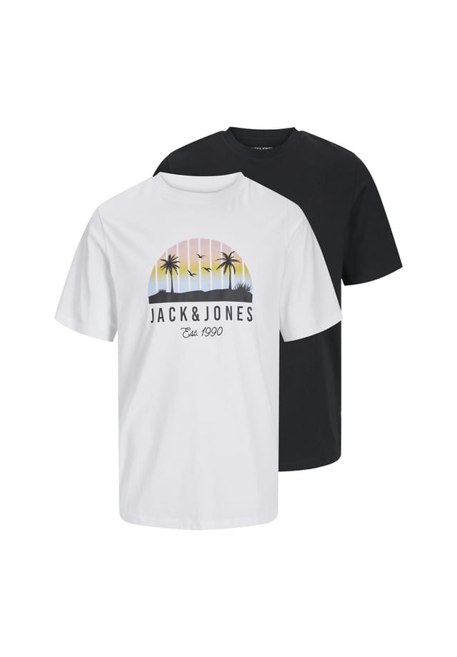 

Футболка с коротким рукавом 2 шт. в упаковке Jack & Jones, черный