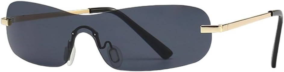 

Желто-синие солнцезащитные очки без оправы для мужчин, цельнометаллические квадратные солнцезащитные очки для женщин, без оправы UV400, золотистые мужские MUTYNE, Gold With Black