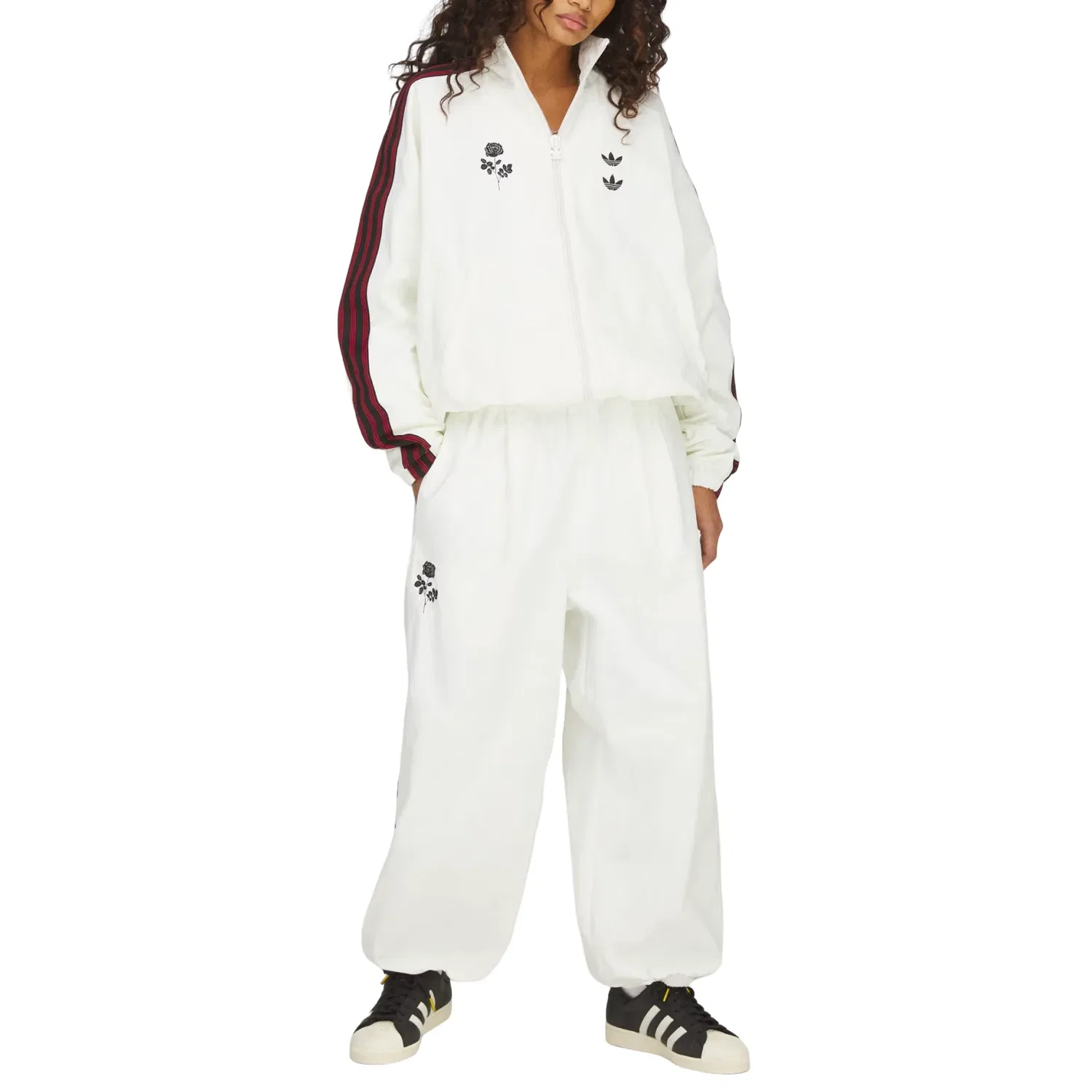 Спортивная куртка Adidas x Chavarria Woven Track Jacket 'Off White' KT2616, белый — фото 3