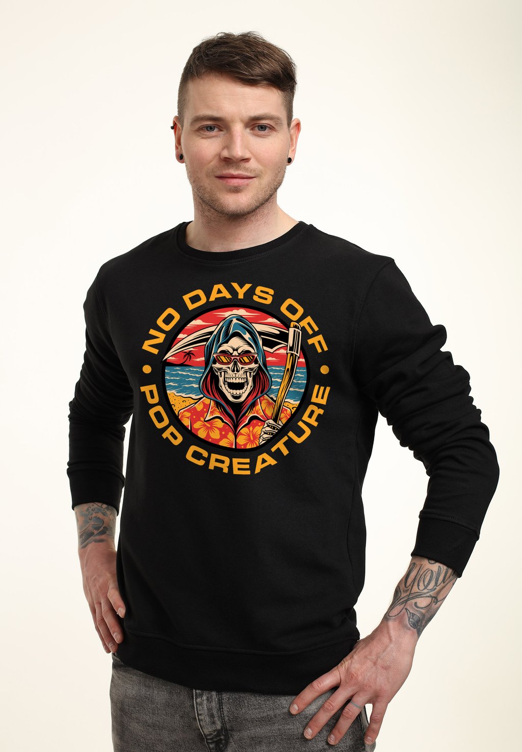 

Толстовка POP CREATURE NO DAYS OFF Henry Tiger, черный