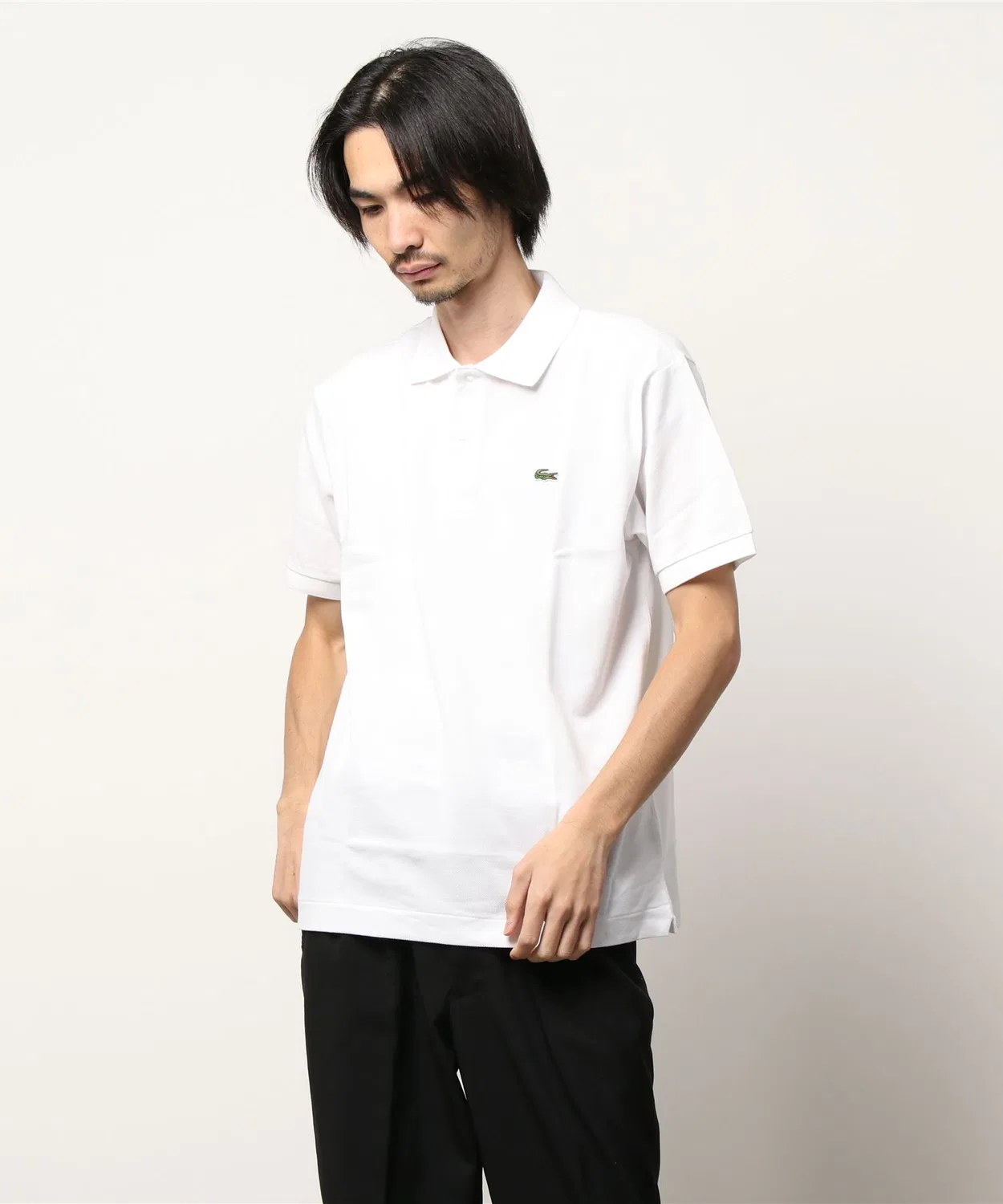 Поло LACOSTE L.12.12 из хлопка белое
