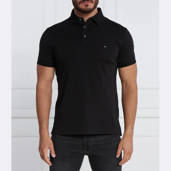 

Polo ESS интерлок узкого кроя Tommy Hilfiger, черный