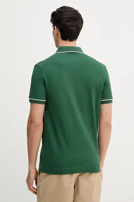 Футболка поло Lacoste, зеленый — фото 3