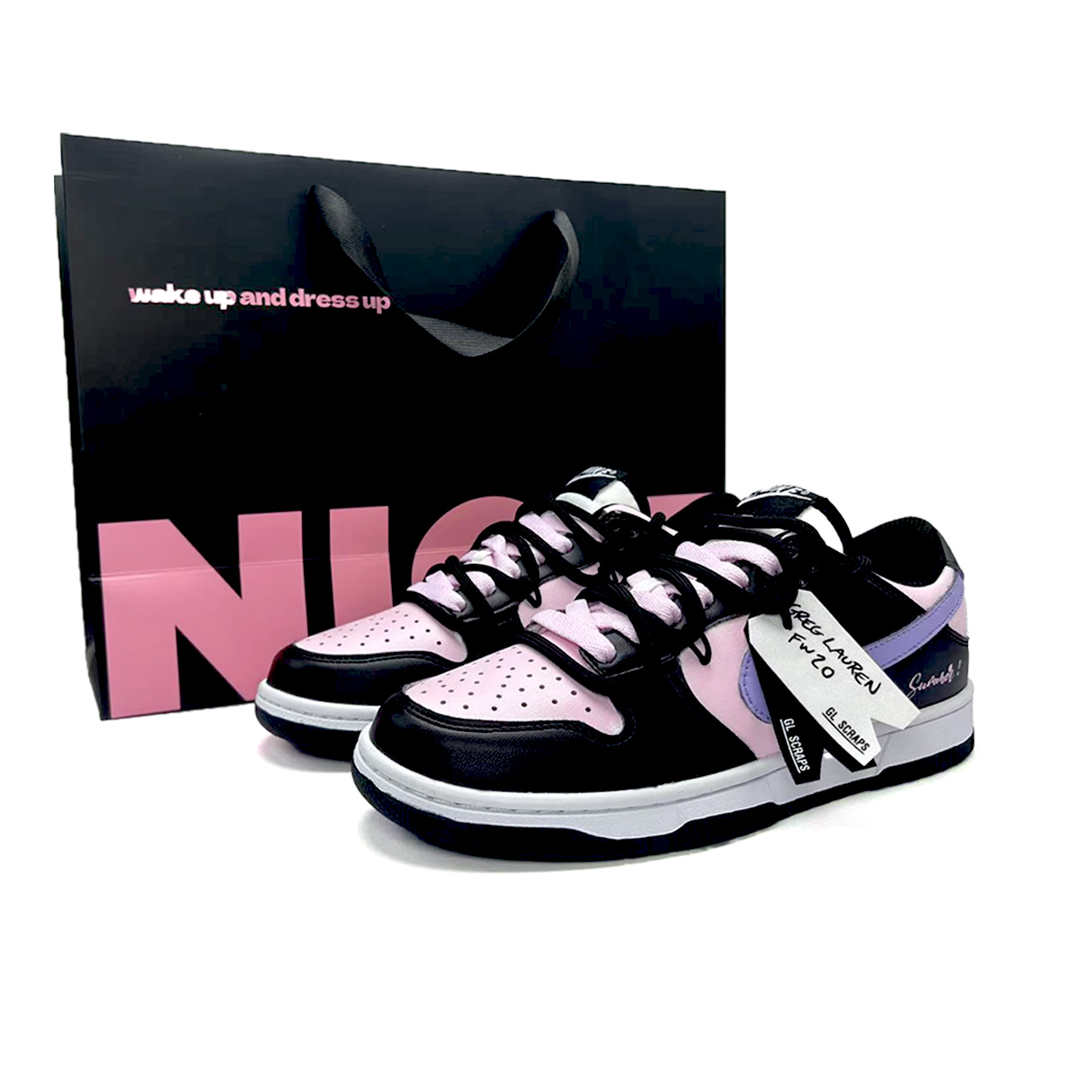 

Nike Детские кроссовки для скейтбординга Dunk Summer Shadow Trace с нескользящей подошвой, устойчивые к истиранию, розовые, фиолетовые, подростковые