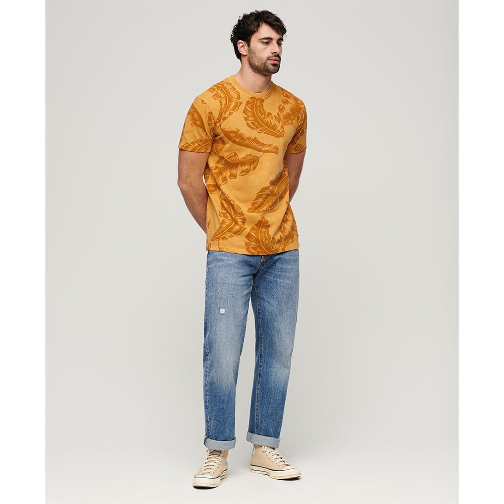 Футболка с коротким рукавом Superdry Vintage Overdye Printed, желтый — фото 4