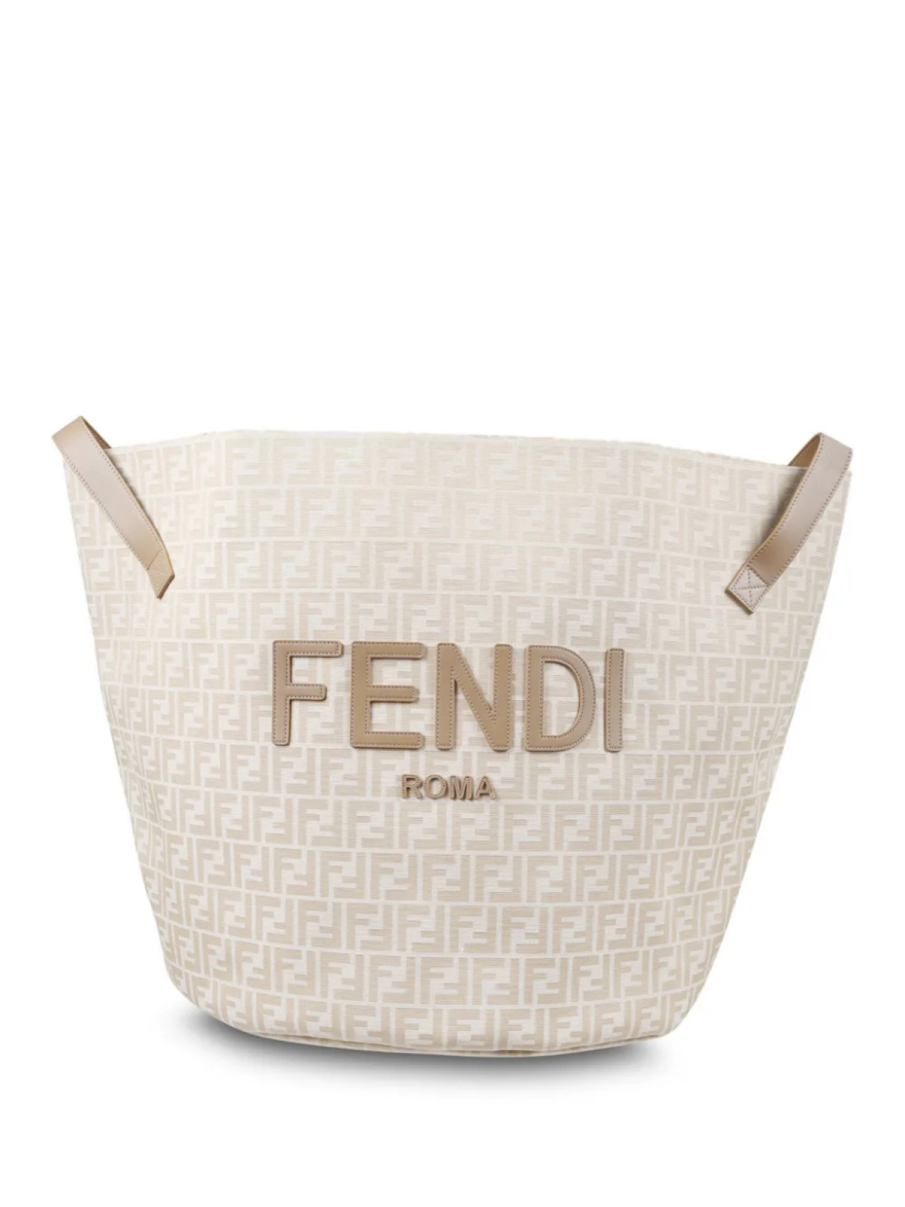 

Жаккардовая сумка с логотипом FF Fendi Kids, нейтральный