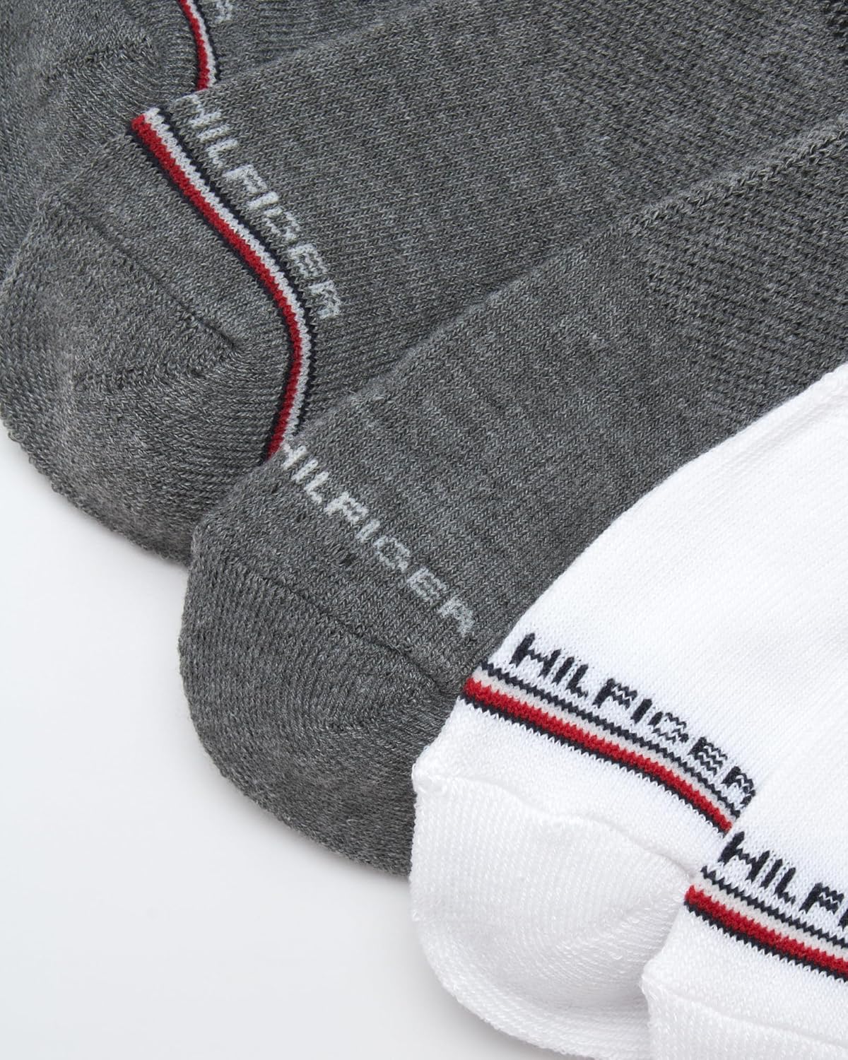 Мужские носки Tommy Hilfiger Quarter - 12 пар спортивных носков средней длины с эластичной амортизацией для мужчин (размеры: 7-12), White Grey — фото 4