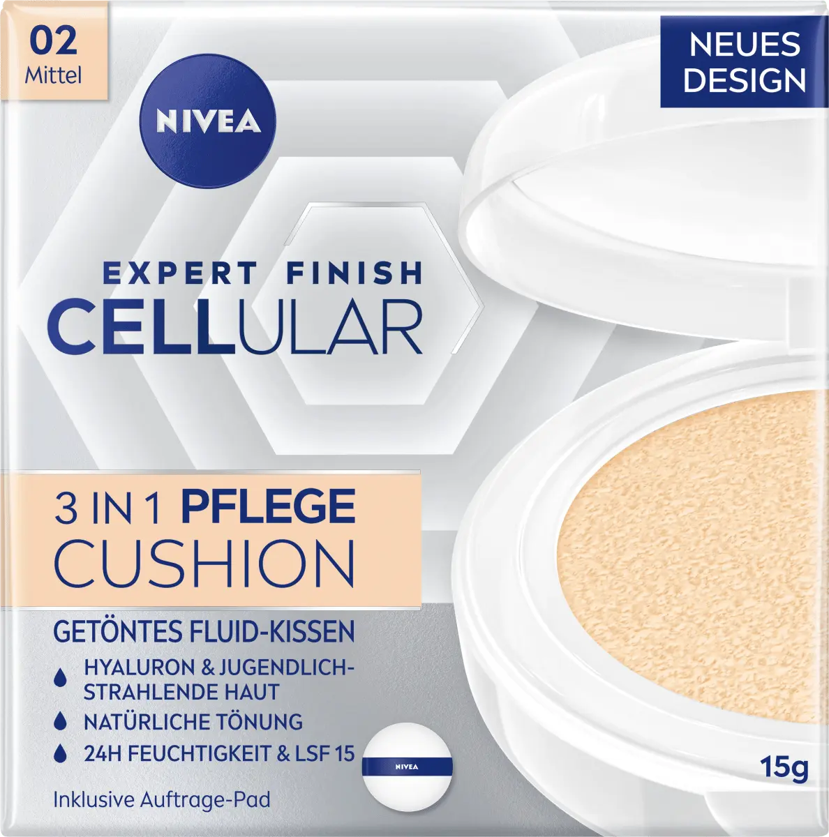 

Флюид для лица тональный 3в1 Hyaluron Cellular Filler (Medium) SPF 15 15g NIVEA