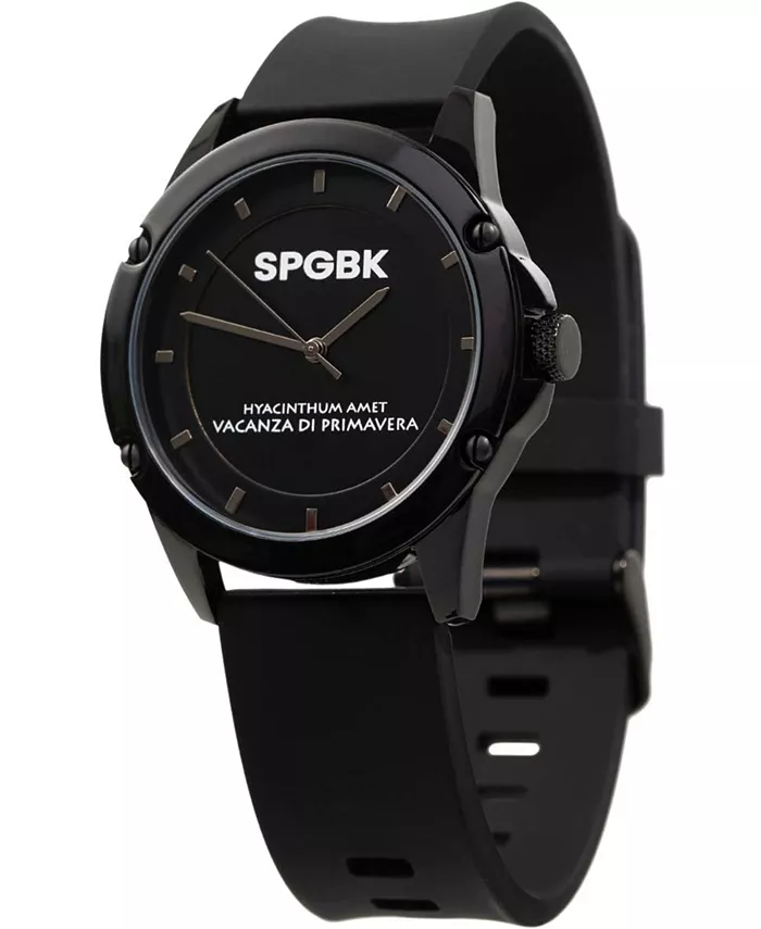 

Унисекс-часы с черным силиконовым ремешком Bordeaux, 44 мм SPGBK Watches