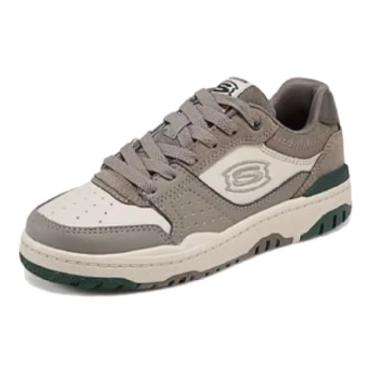 BOYS нескользящие износостойкие низкие детские скейтерские кроссовки Taupe Kids Skechers Kids, Taupe/бежевый — фото 4