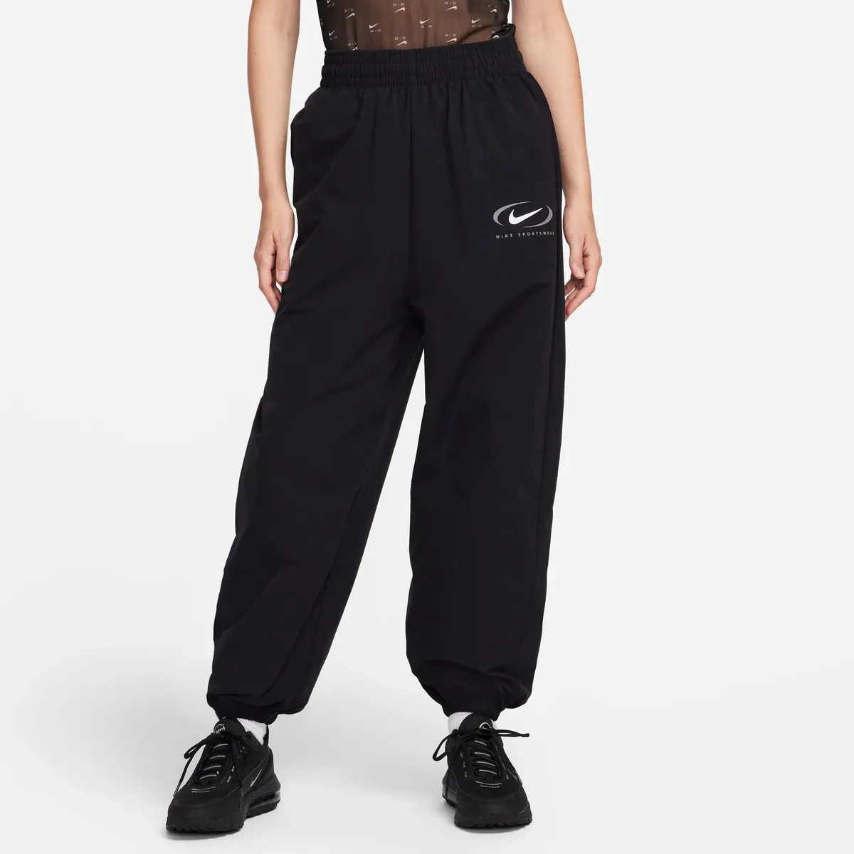 

Брюки для бега Nike Sportswear "W NSW TREND JGGR WVN SWSH", черный