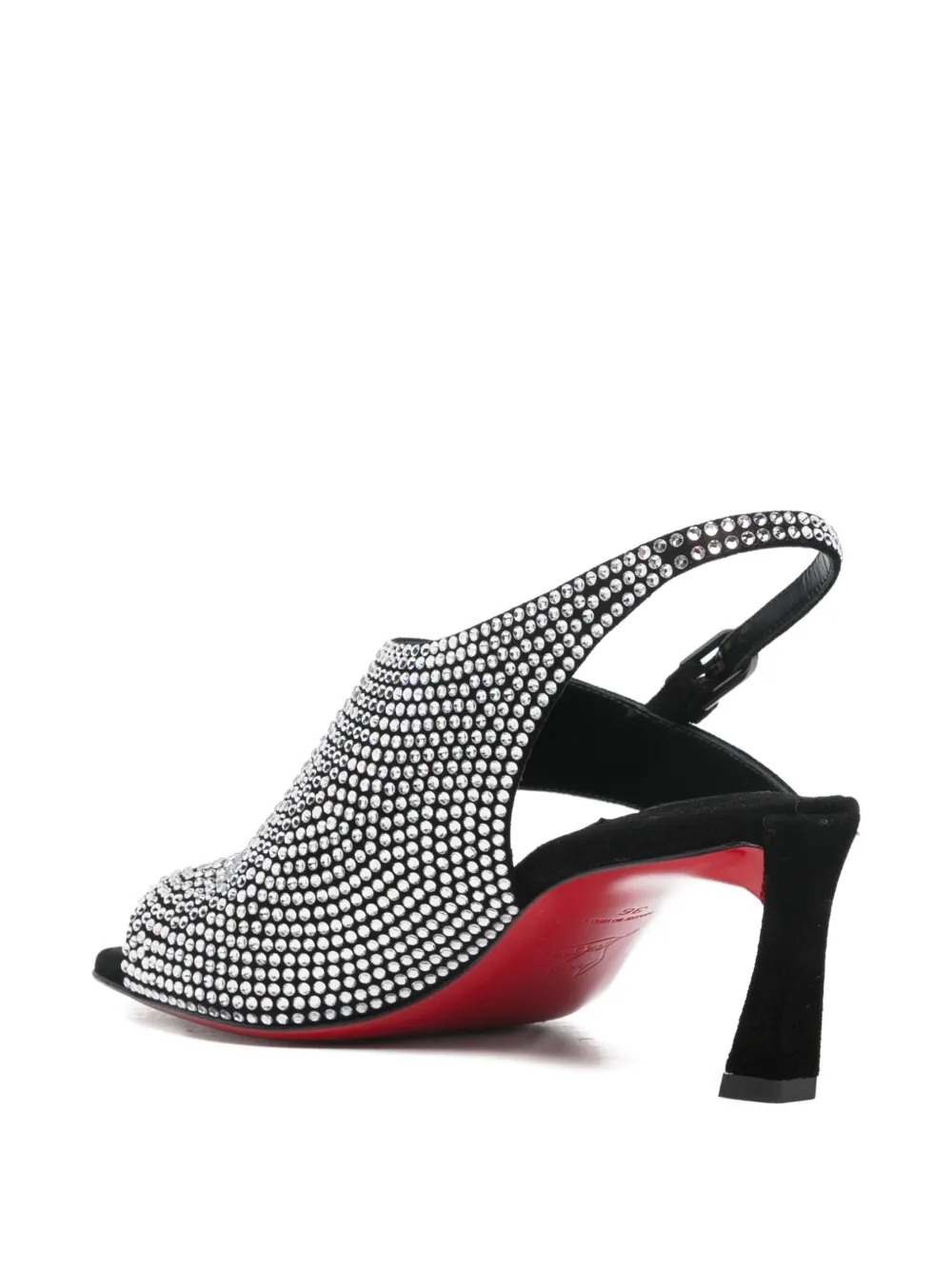 Босоножки Viva Condora 55 с кристаллами Christian Louboutin, черный — фото 3