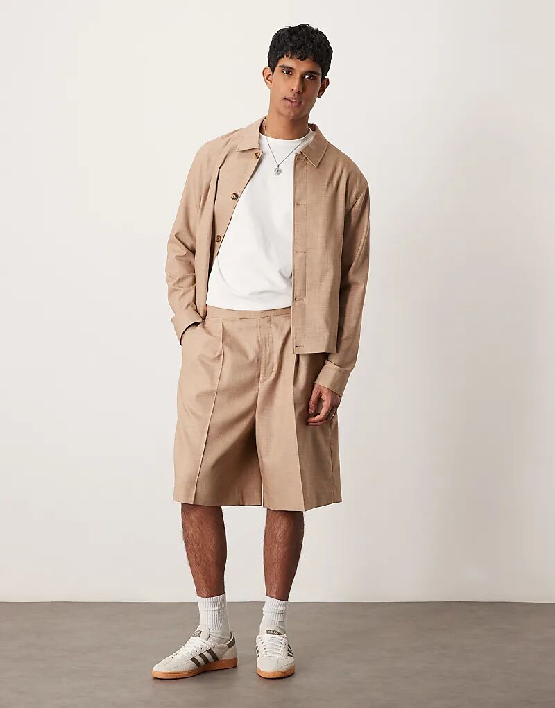 

Элегантные шорты-бермуды ASOS DESIGN из верблюжьей фактуры с эластичной талией