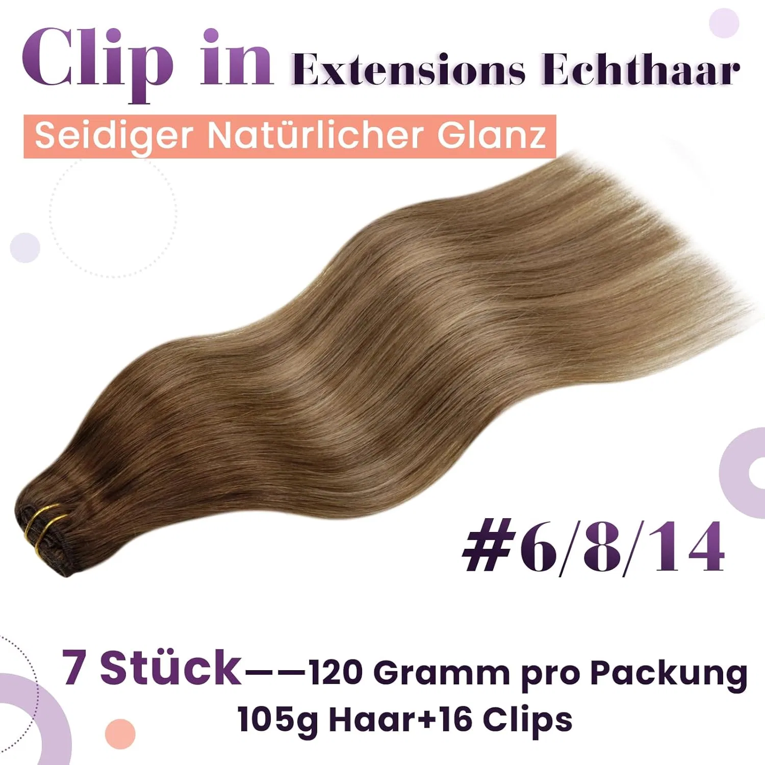 Накладные пряди «Balayage Brown» из натуральных волос от LaaVoo Laavoo — фото 3