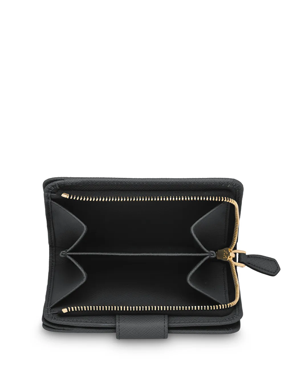 Маленький кошелек из сафьяновой кожи Prada, черный — фото 3