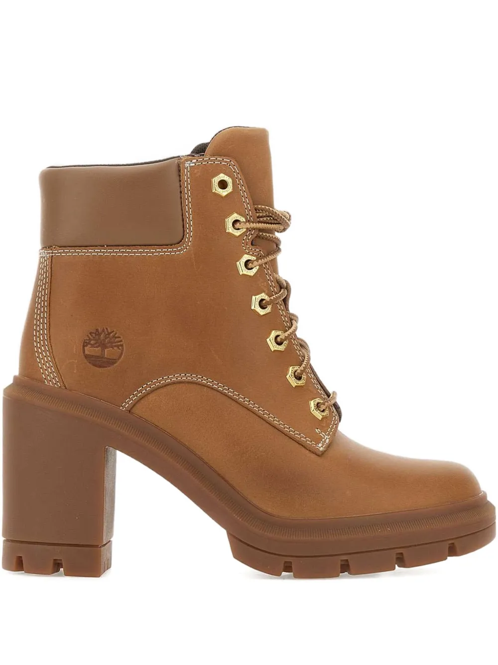 Ботильоны на шнуровке с квадратным каблуком Timberland, коричневый