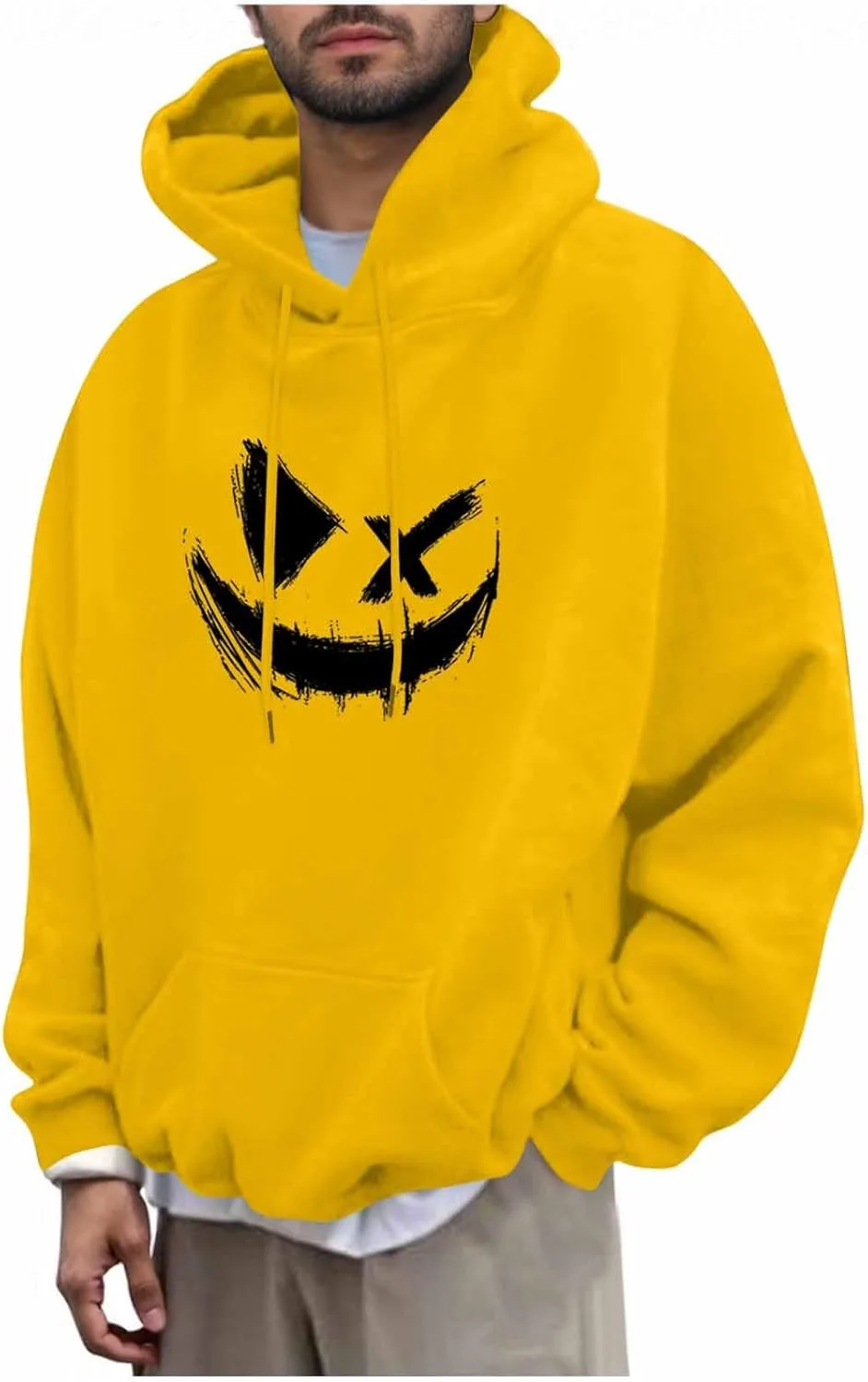 

Мужской свитшот с принтом, легкий, с капюшоном на шнурке