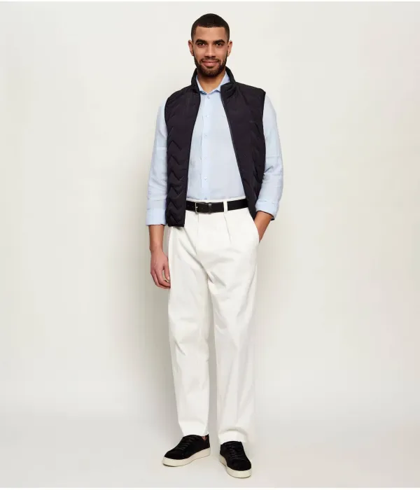 Льняная рубашка regular fit Emporio Armani, небесно-голубой — фото 2