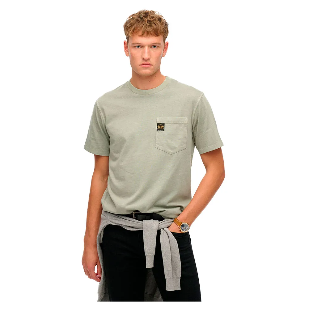 

Футболка с коротким рукавом Superdry Contrast Stitch Pocket, зеленый