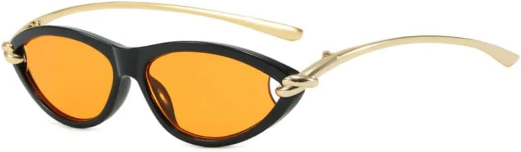 

Винтажные солнцезащитные очки «кошачий глаз» для женщин и мужчин, роскошные дизайнерские солнцезащитные очки в стиле панк, популярные оттенки, защита от УФ-излучения UV400 SZVVBKK, Black Orange